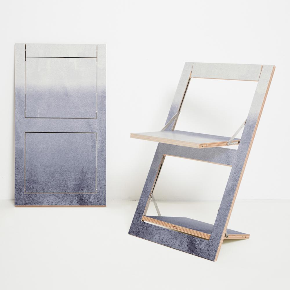 Silla Flapps Monika Stirgel Madera Plegable Gris Destenido Ambivalenz en Meryac